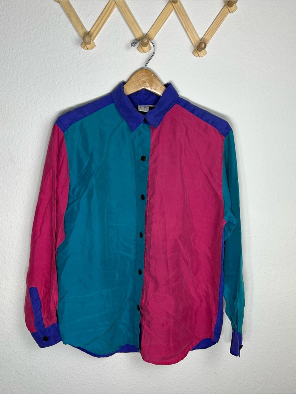 CLIFFORD & WILLS • Vintage button up color block shirt